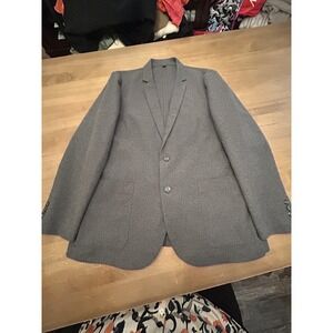 J.Crew Blazer Mens 44 Gray Thompson Unstructured Cotton Two Button Sport Coat